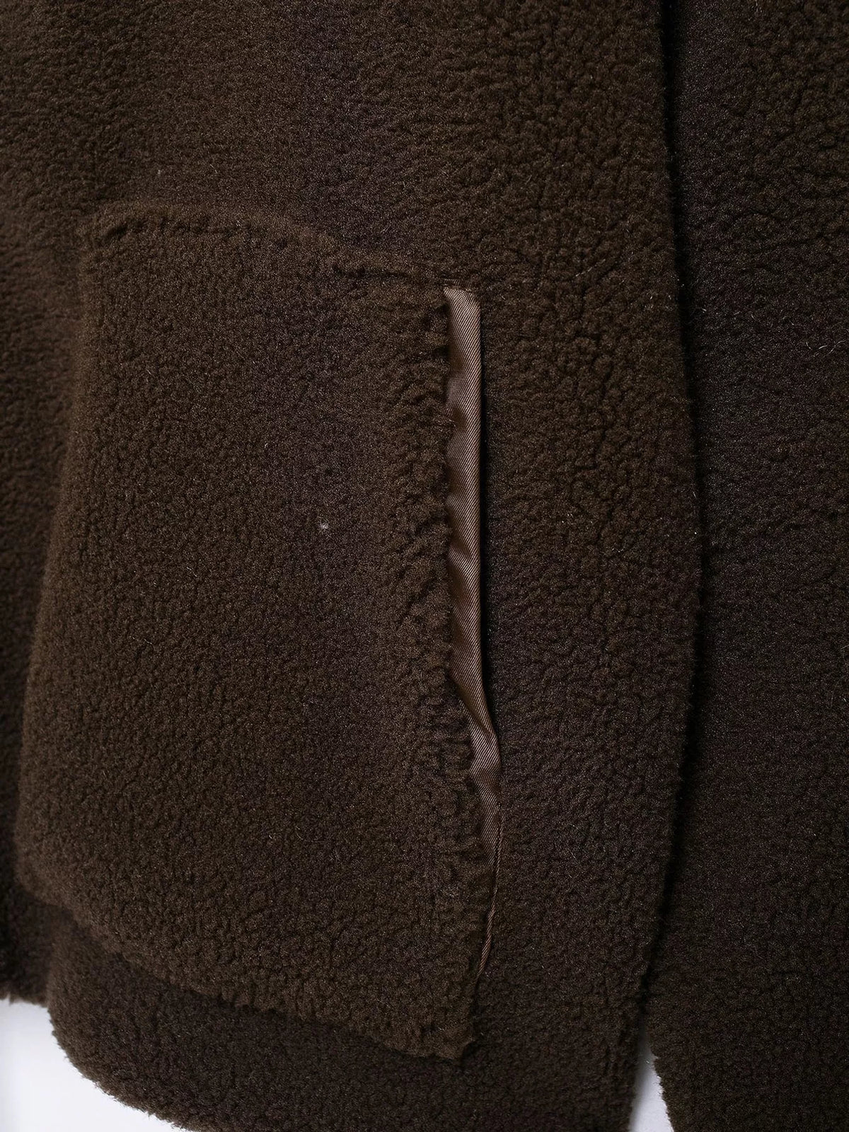 sherpa zip-up outerwear | dropsona - neutral - front view