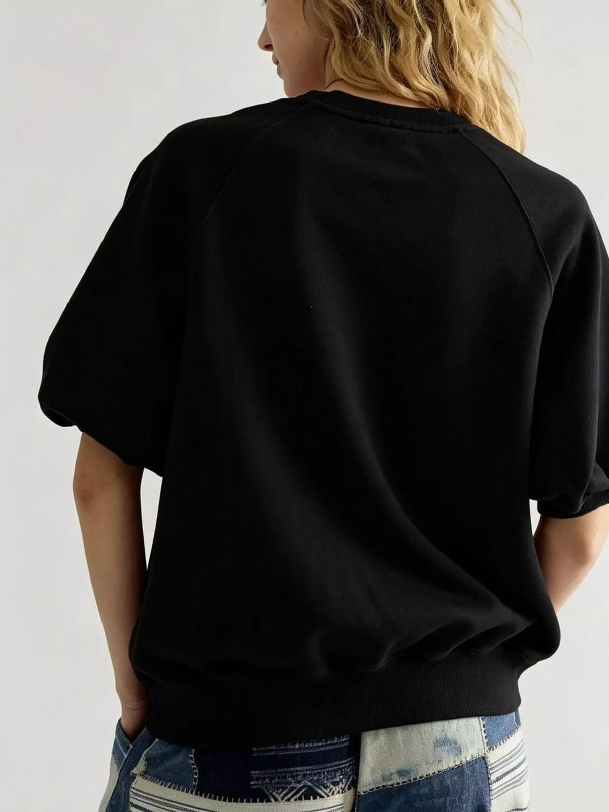 full size raglan short-sleeve sweatshirt plus | dropsona - neutral - usage example