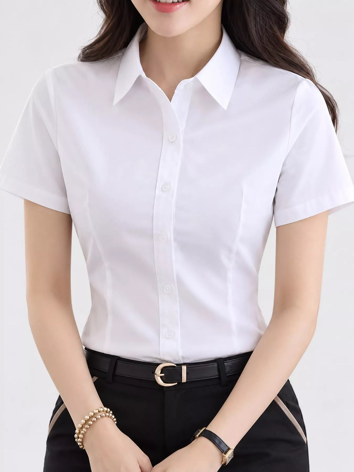 full size classic slim-fit button-down shirt plus | dropsona - neutral - usage example