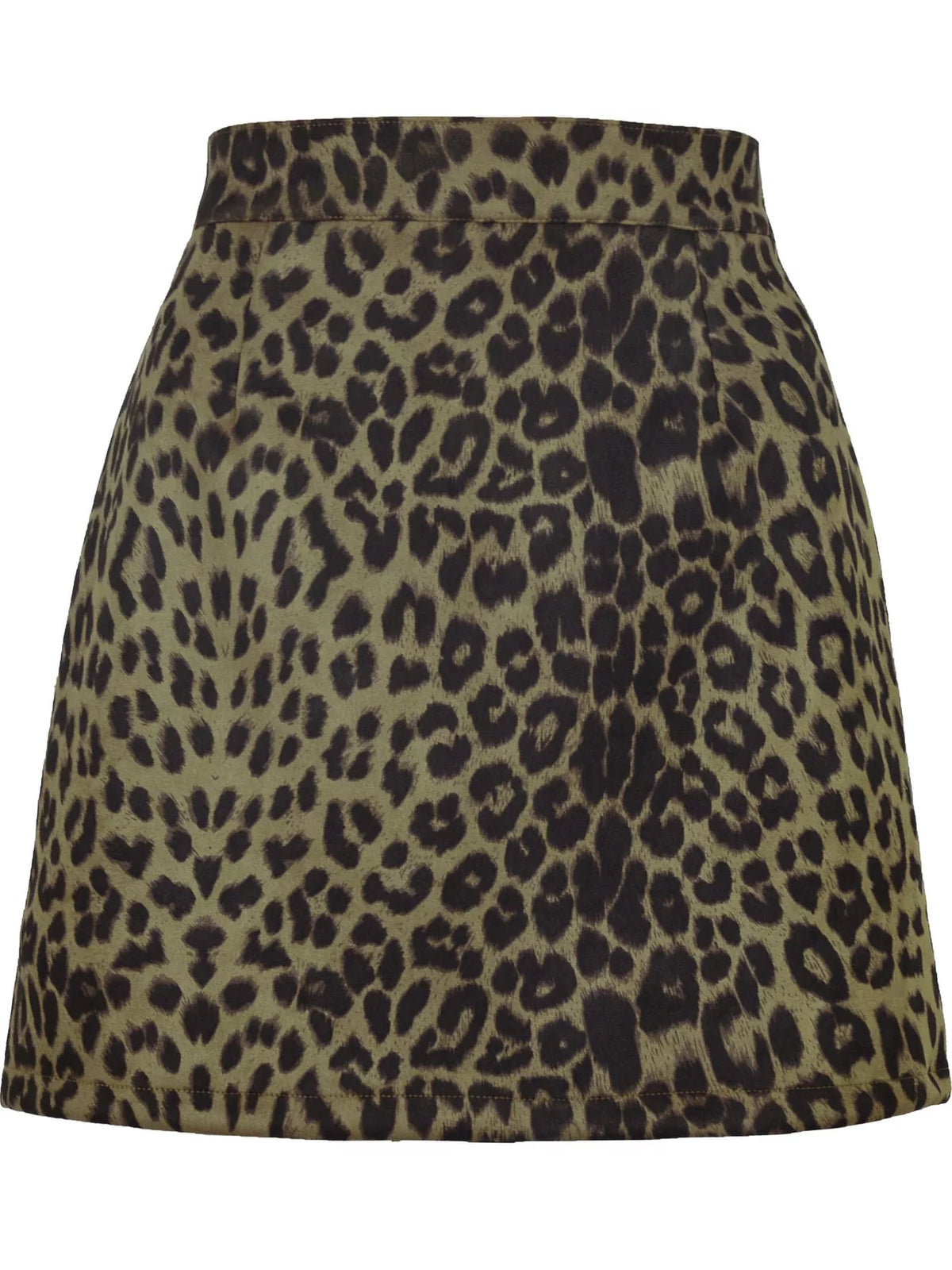 high-waisted slit skirt – zipper, slit, seam detail | dropsona - neutral - close-up detail