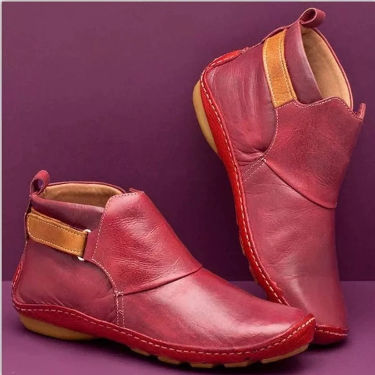 contrast strap detail ankle boots – dear monkey | dropsona - neutral - everyday use