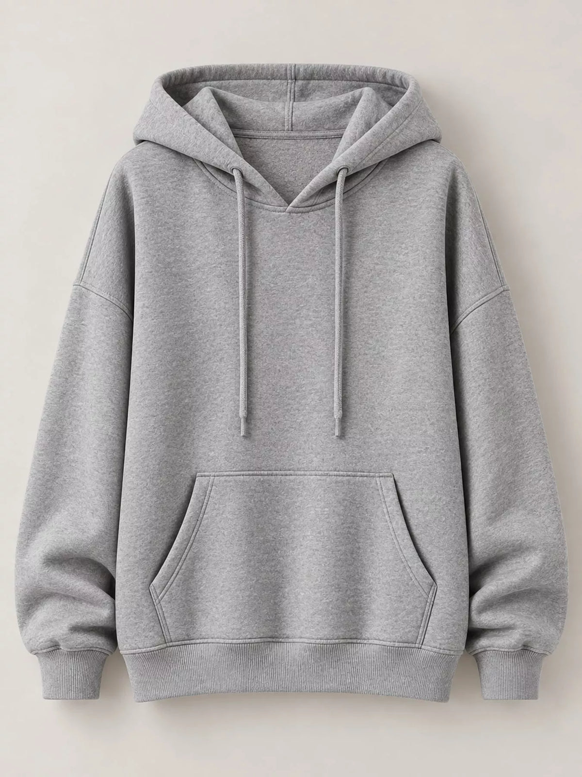 drawstring dropped shoulder hoodie | dropsona - neutral - usage example