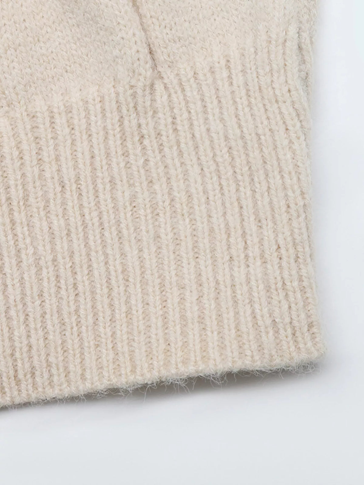 cable knit raglan sleeve sweater dress – basic style | dropsona - neutral - size reference