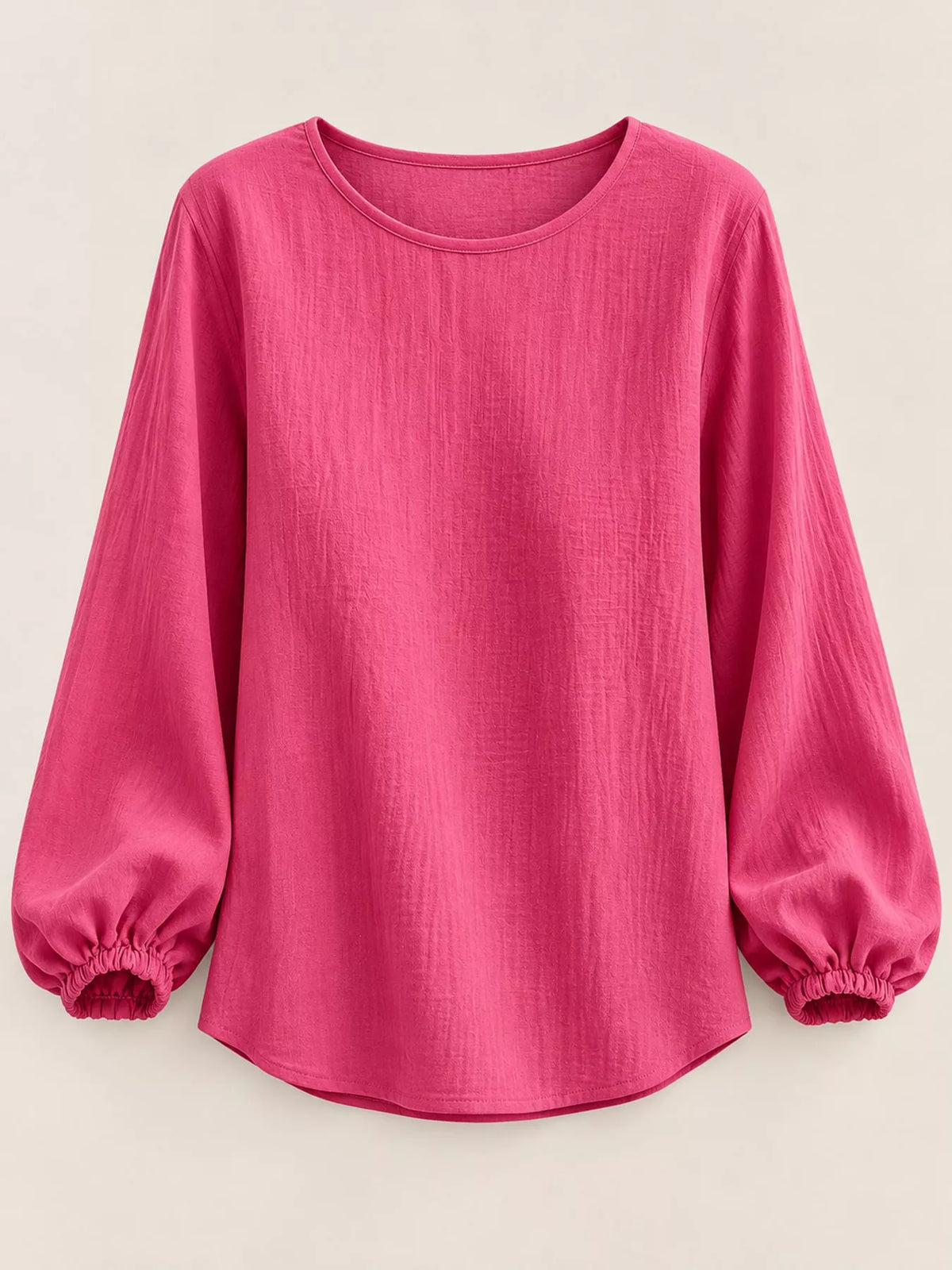 full size elasticated cuffs long sleeve blouse plus | dropsona - neutral - packaging