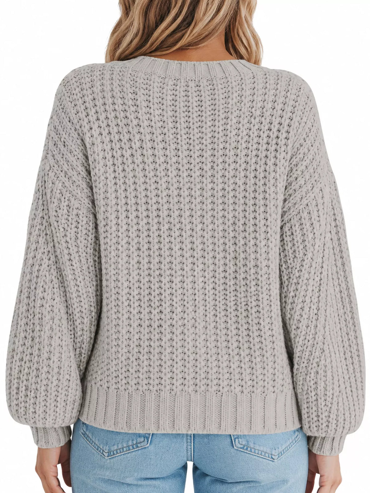 full size chunky knit button-down cardigan plus | dropsona - neutral - close-up detail