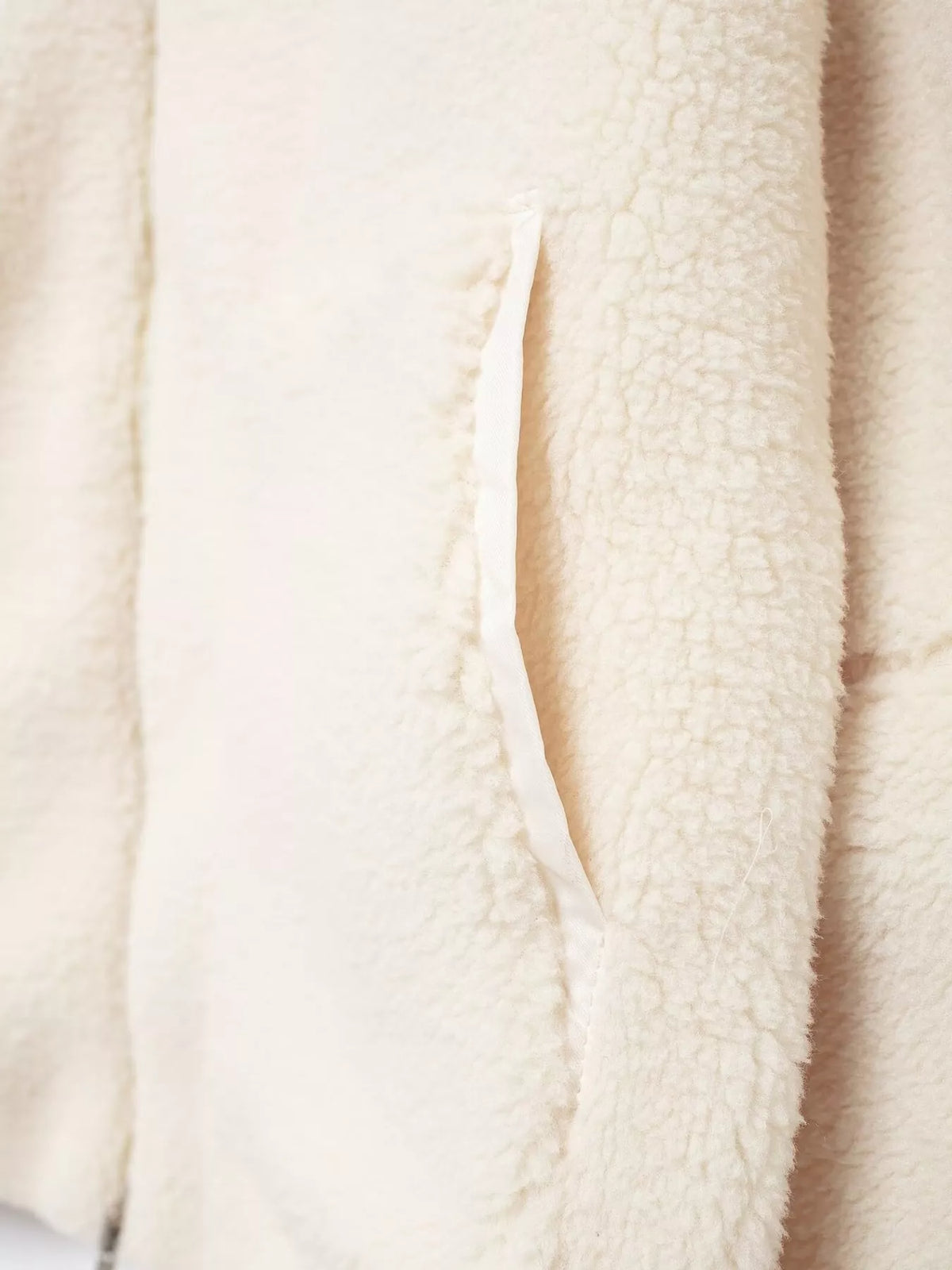 sherpa zip-up outerwear | dropsona - neutral - packaging