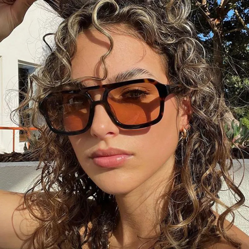 vintage square sunglasses – gaze | dropsona - neutral - everyday use