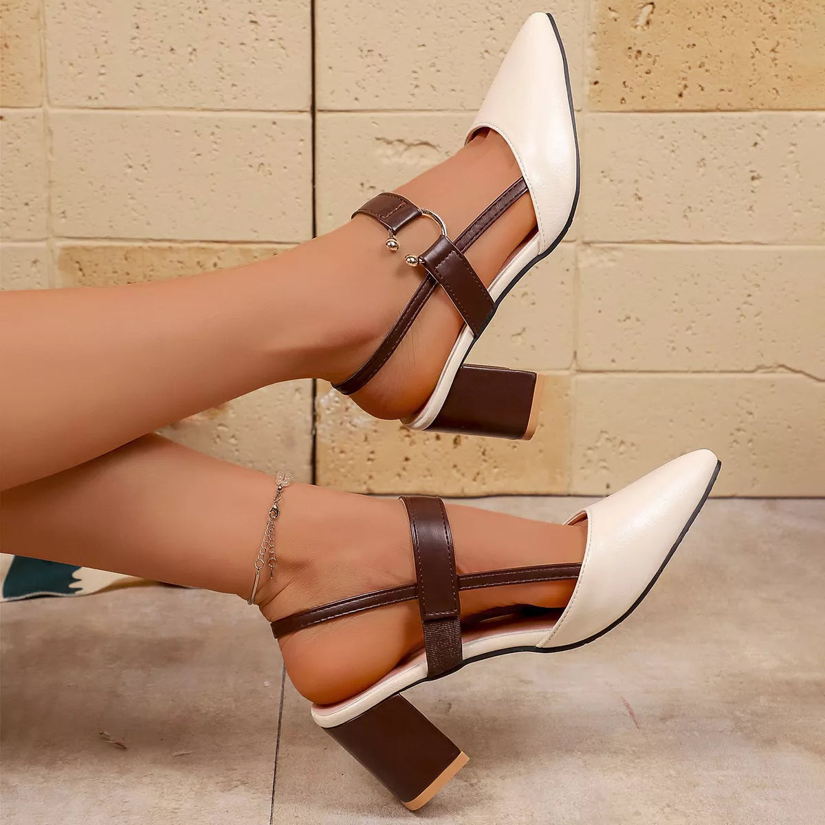 point toe block heels sandals – dear monkey | dropsona - neutral - size reference
