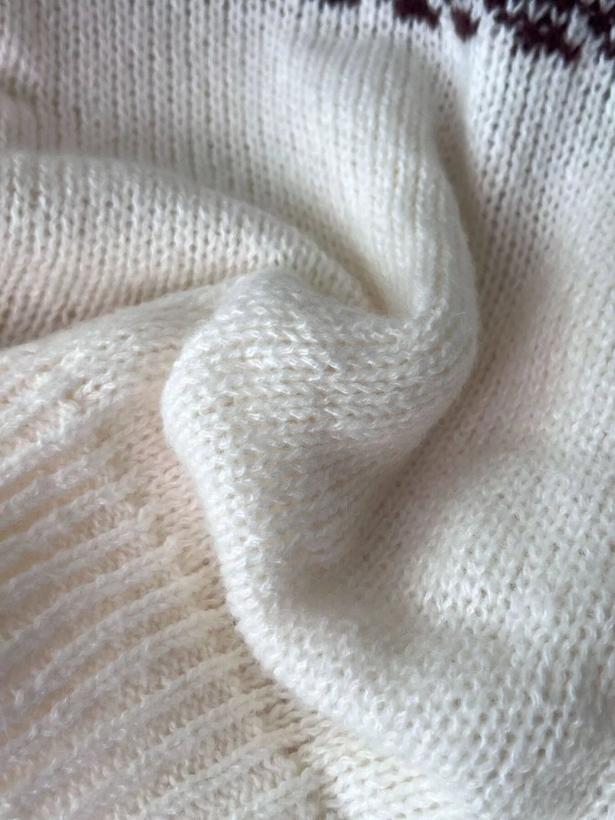 fair isle patterned round neck sweater – basic style | dropsona - neutral - front view
