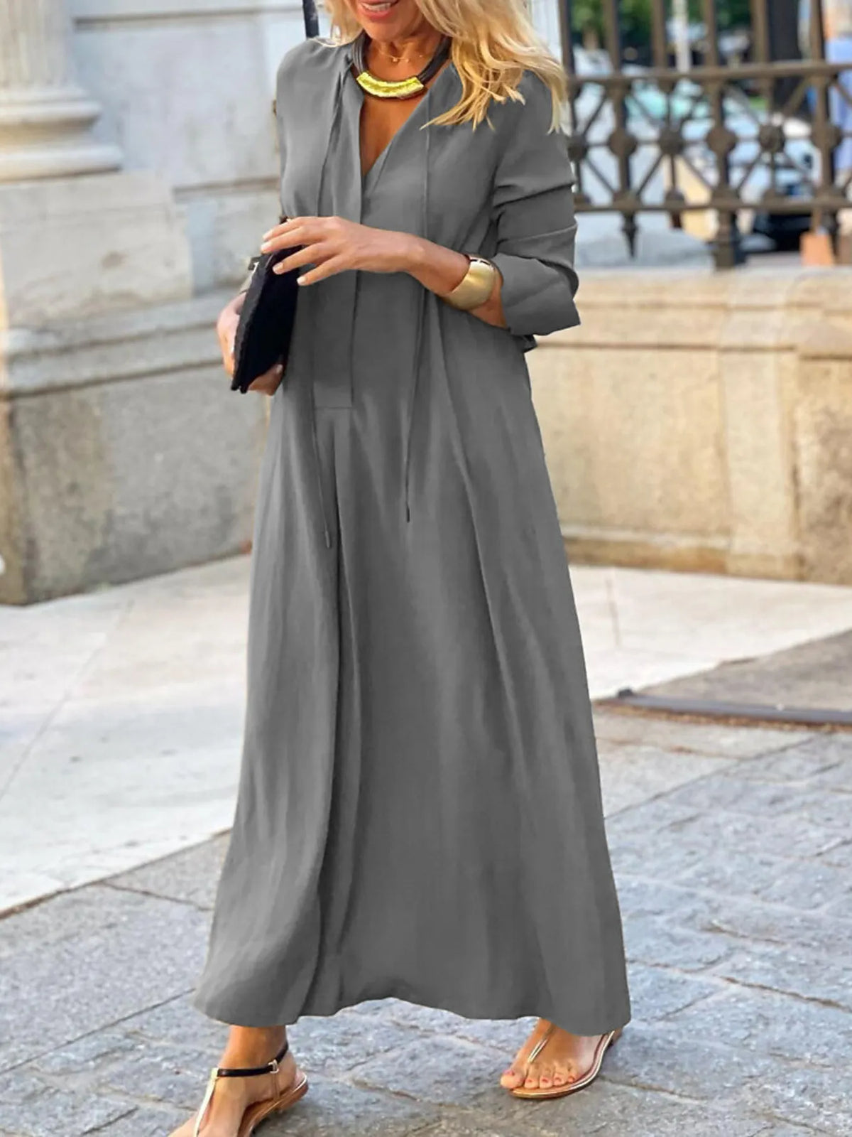 full size solid color maxi shirt dress plus size - size reference