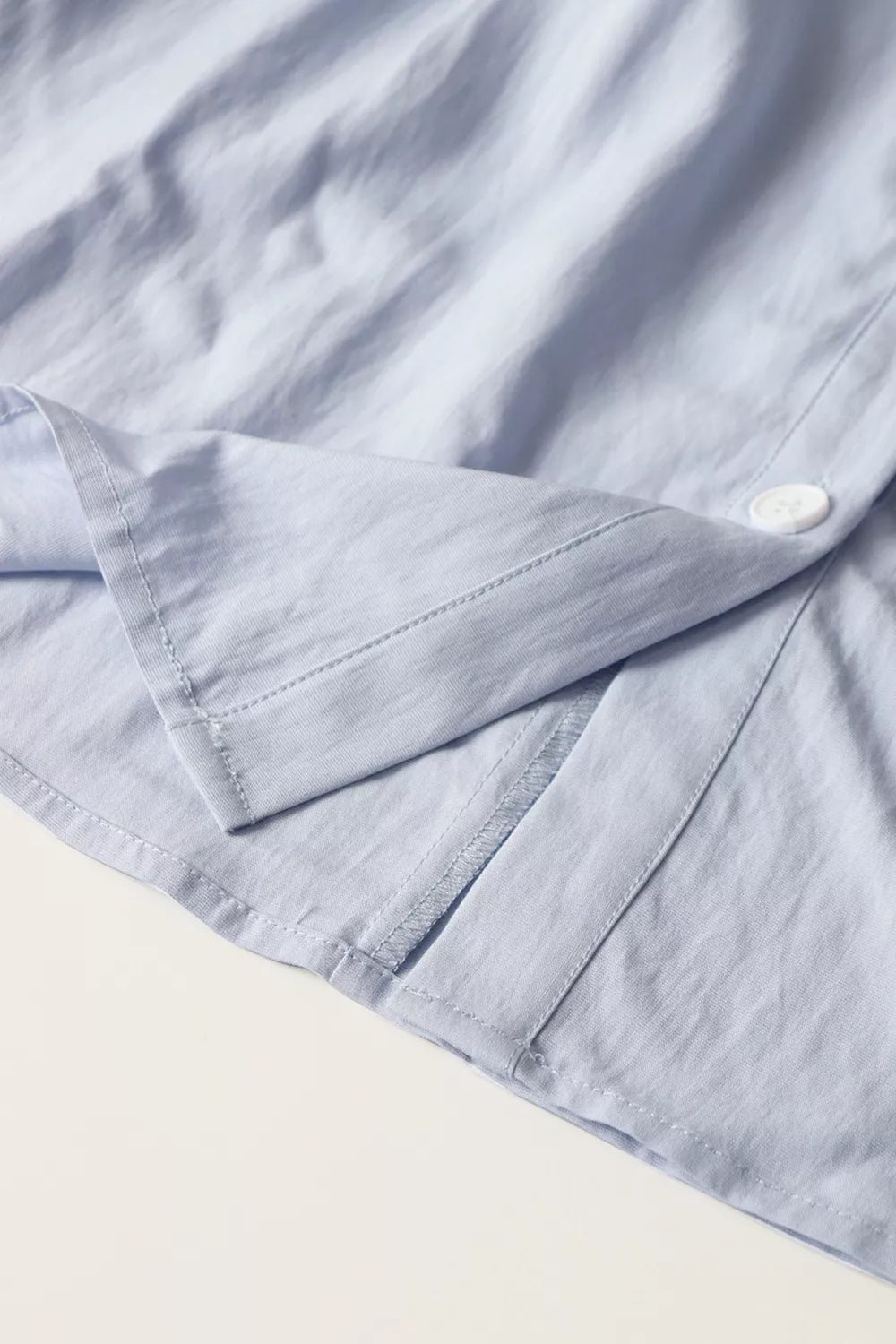 button up short sleeve shirt dress – buttoned | dropsona - neutral - packaging