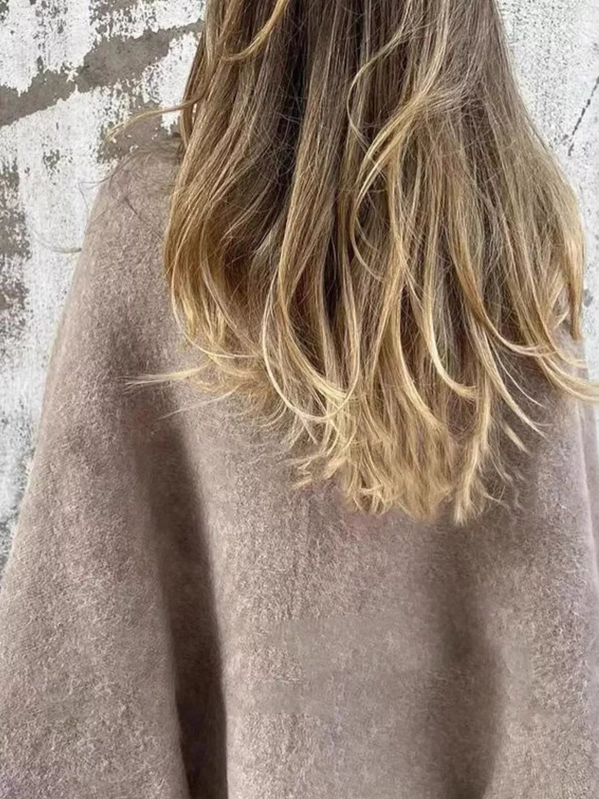 full size fuzzy texture open-front cropped outerwear | dropsona - neutral - close-up detail