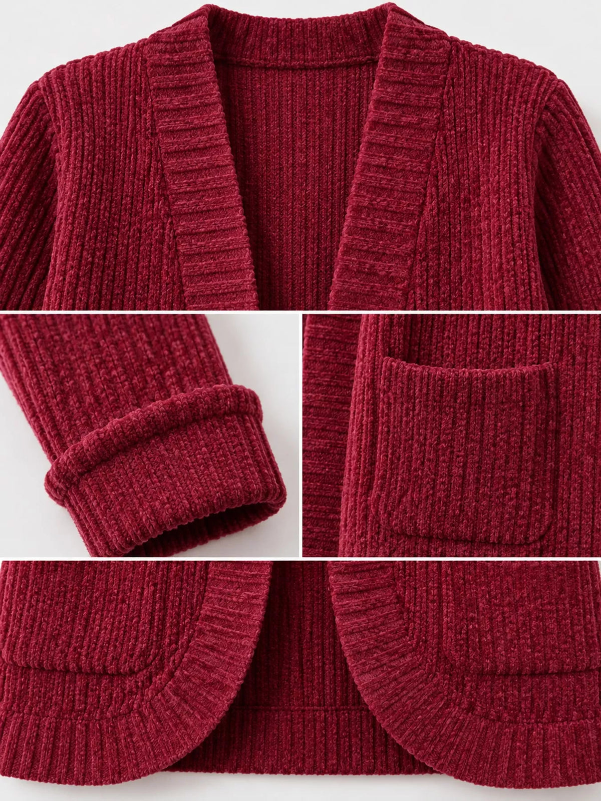 ribbed knit open front cardigan with pockets | dropsona - neutral - packaging
