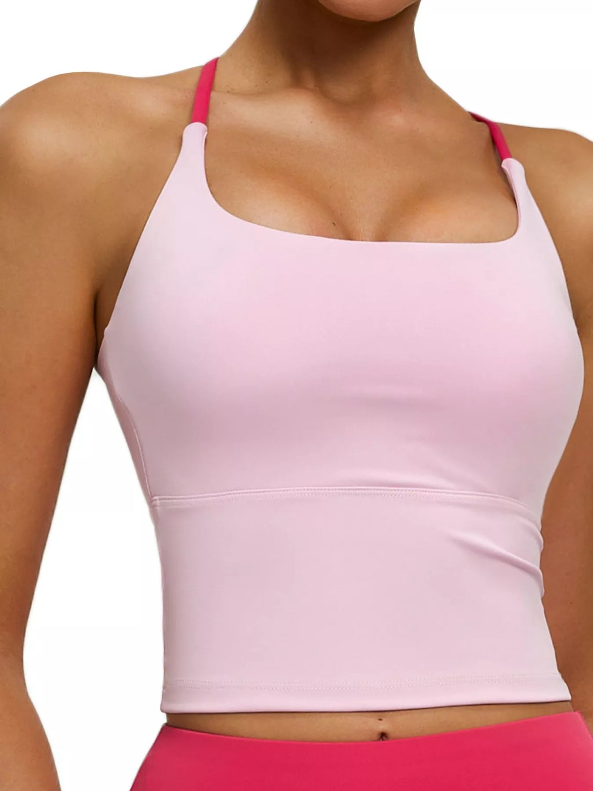 criss-cross back active bra | dropsona - neutral - usage example