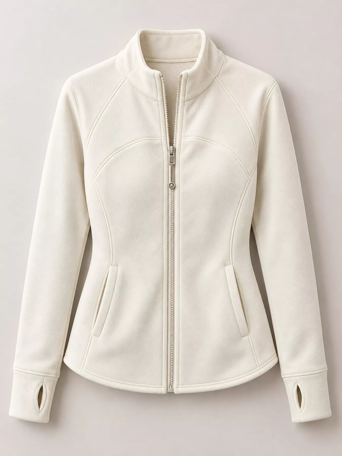slim-fit full-zip active outerwear | dropsona - neutral - usage example