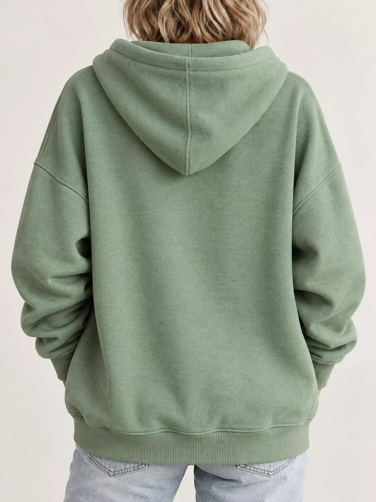drawstring dropped shoulder hoodie | dropsona - neutral - packaging