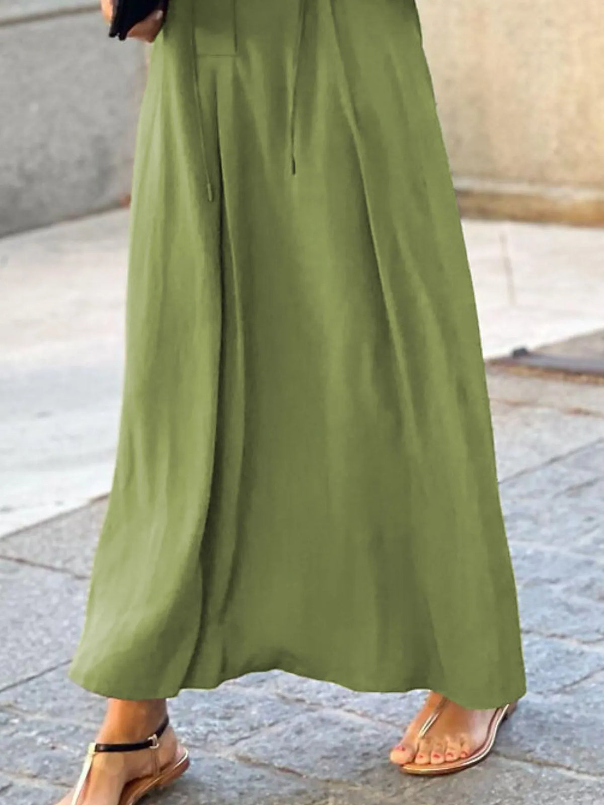 full size solid color maxi shirt dress plus size - close-up detail