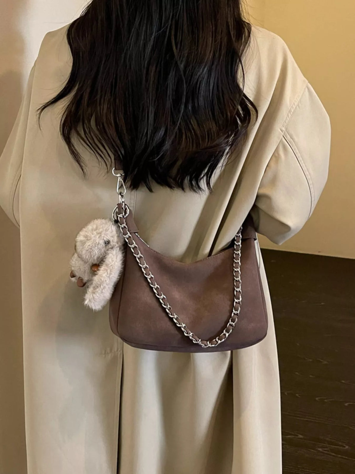 chain strap shoulder bag – stylish sling | dropsona - neutral - packaging