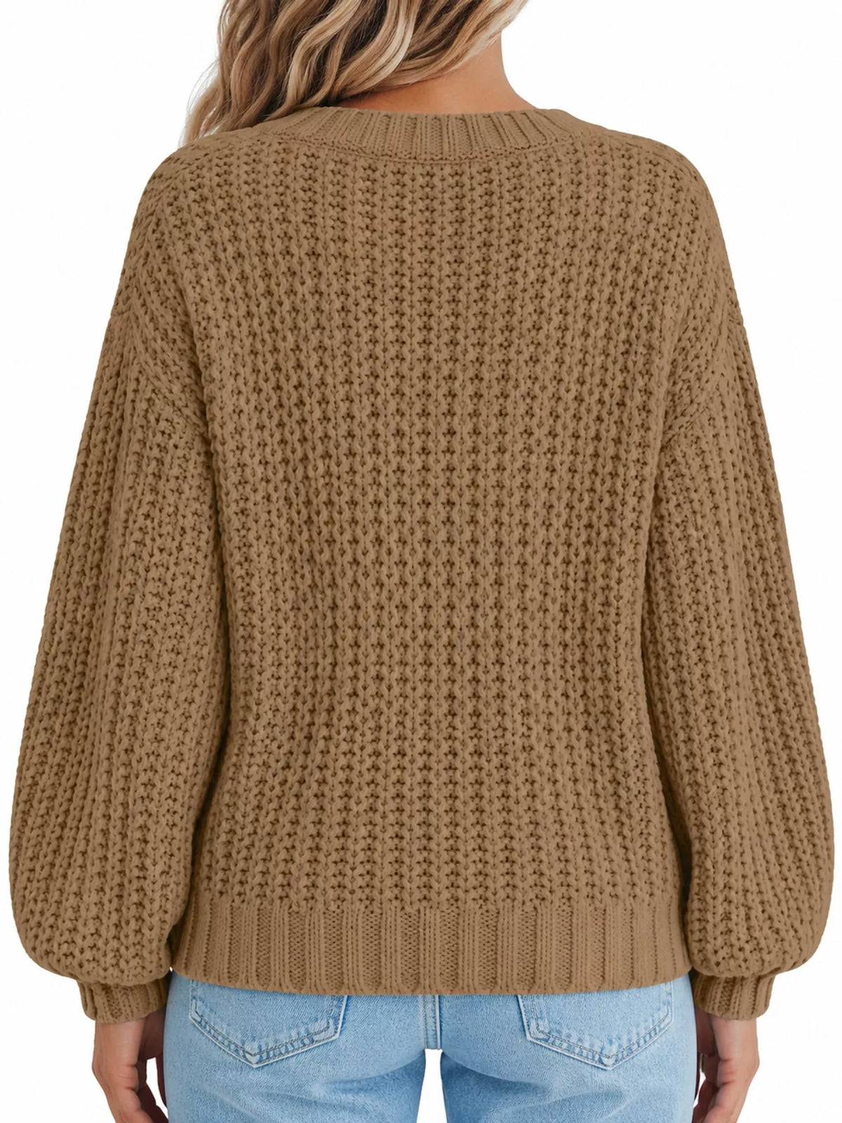 full size chunky knit button-down cardigan plus | dropsona - neutral - usage example
