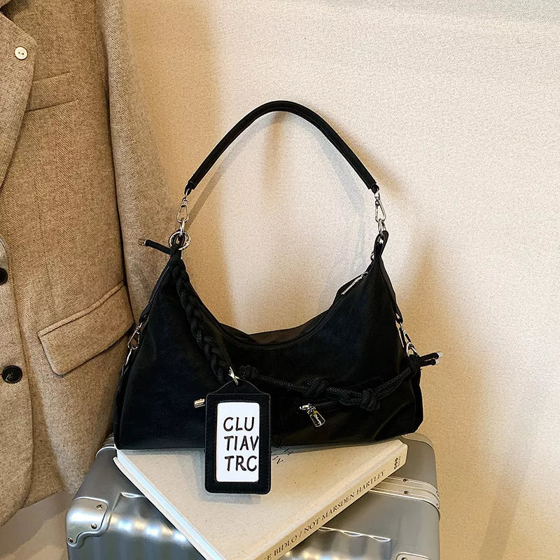 knot-detail shoulder bag – stylish sling | dropsona - neutral - packaging