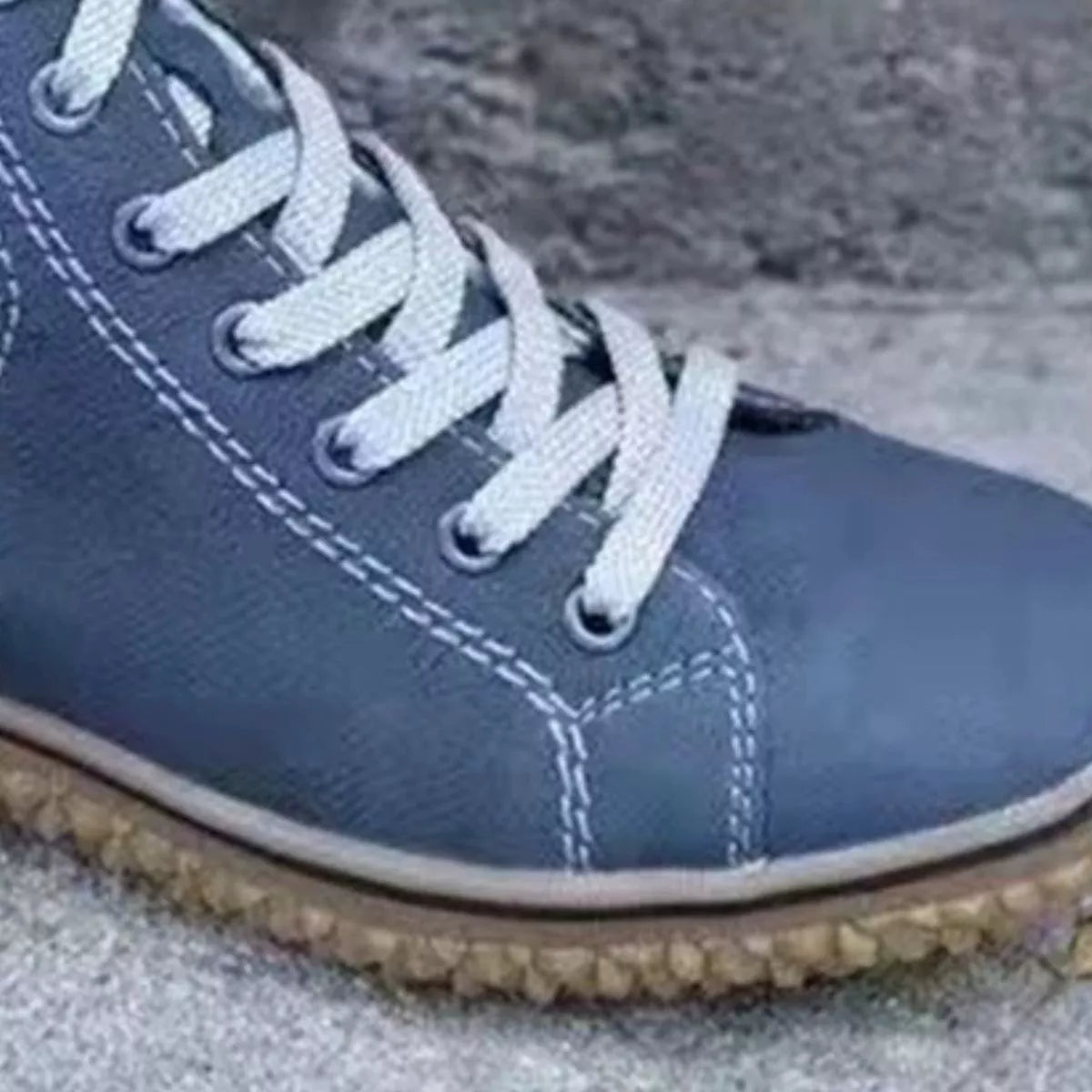 faux suede lace-up ankle boots with warm fleece lining | dropsona - neutral - usage example