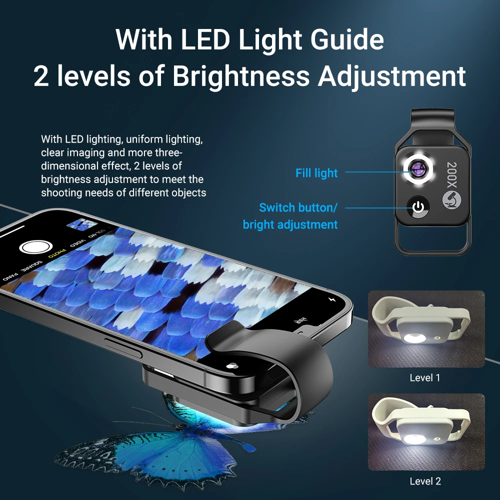 200x digital zoom lens for mobile phone iphone sam | dropsona - neutral - material texture