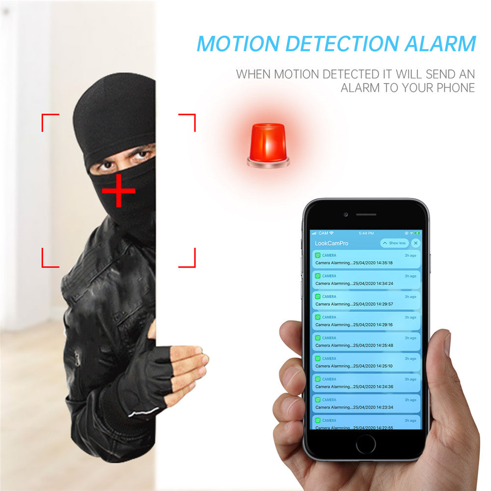 4k hd wifi clock camera micro ir night view ala | dropsona - neutral - material texture