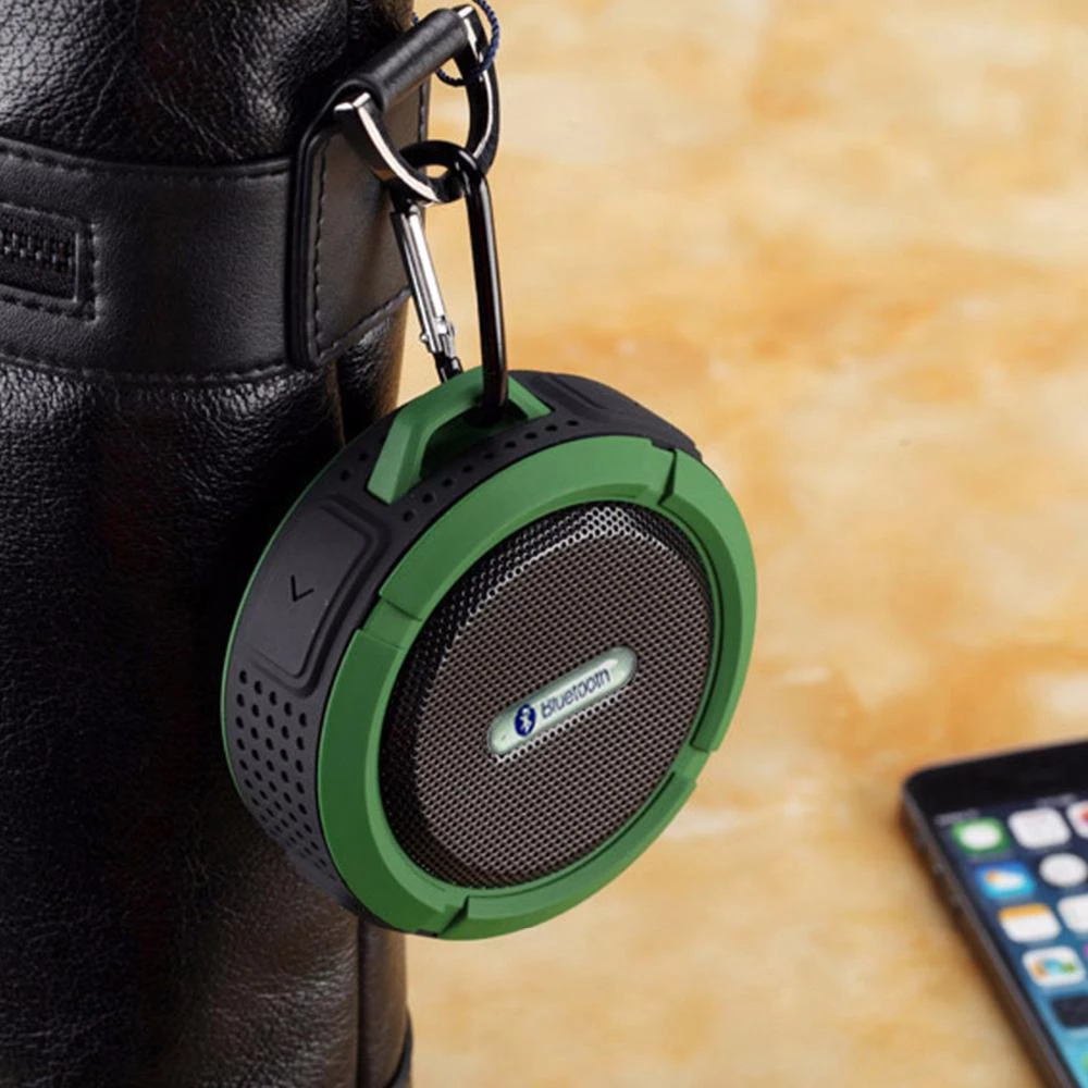 mini portable waterproof bluetooth speaker with suctio | dropsona - neutral - size reference