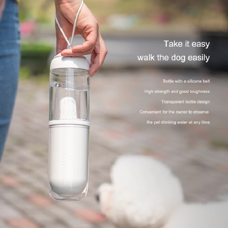 outdoor travel pet water dispenser dog cat b | dropsona - neutral - usage example