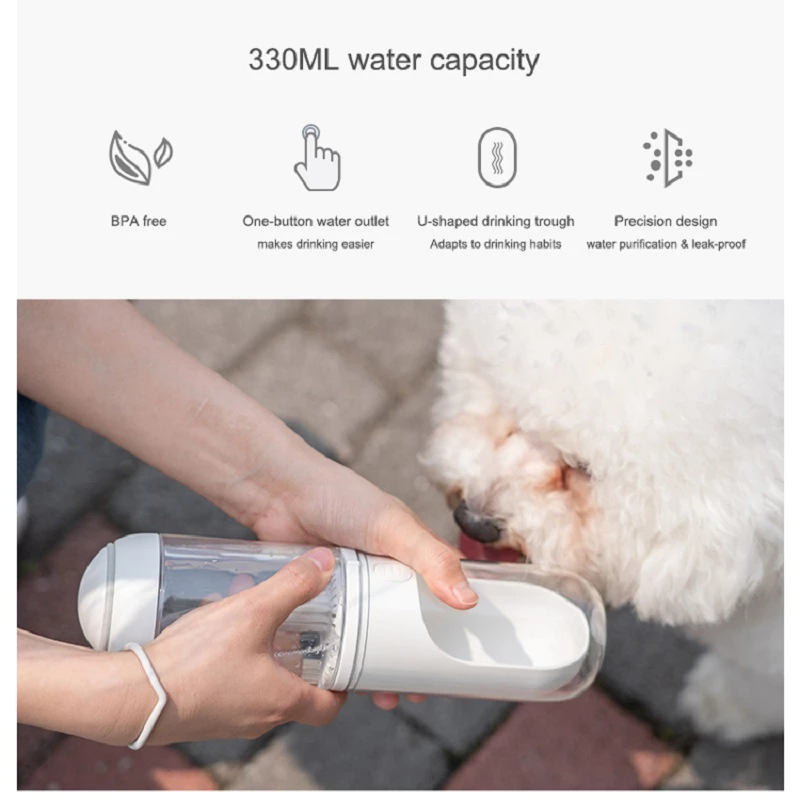 outdoor travel pet water dispenser dog cat b | dropsona - neutral - material texture