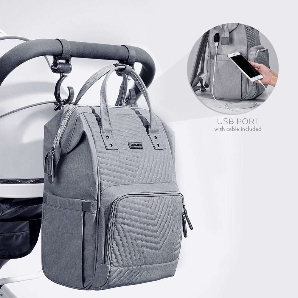 quilted diaper baby backpack – stylish &amp; handy, qu | dropsona - neutral - material texture