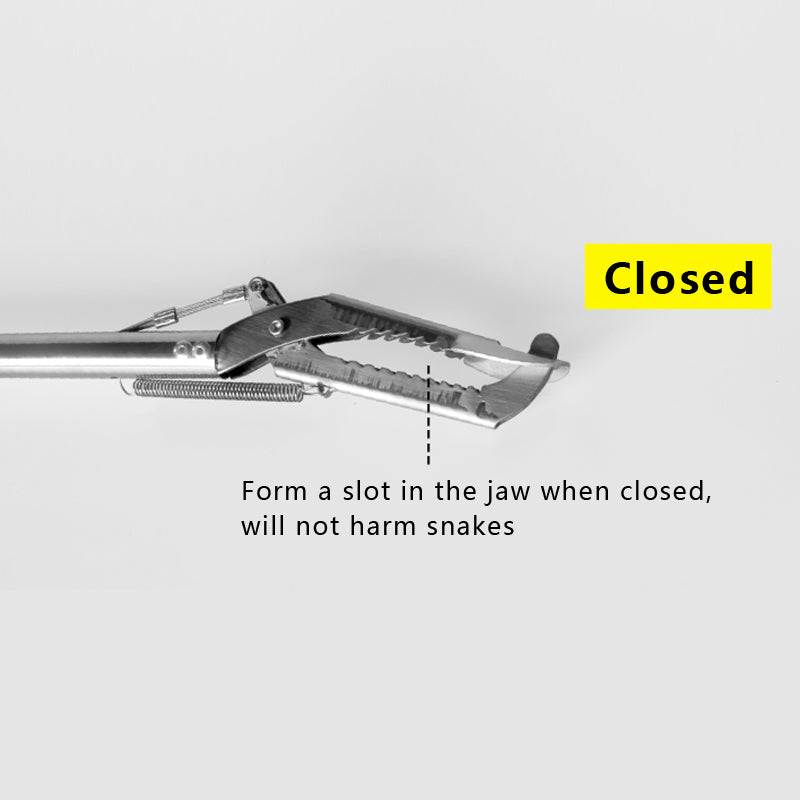 100cm foldable stainless steel snake clamp catch | dropsona - neutral - close-up detail