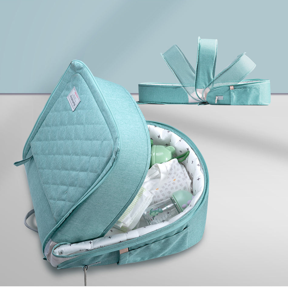 portable baby diaper bag backpack with changing pad | dropsona - neutral - everyday use