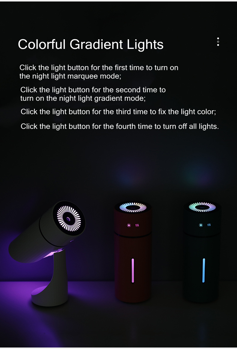 260ml wireless air humidifier rechargeable aromatherap | dropsona - neutral - usage example