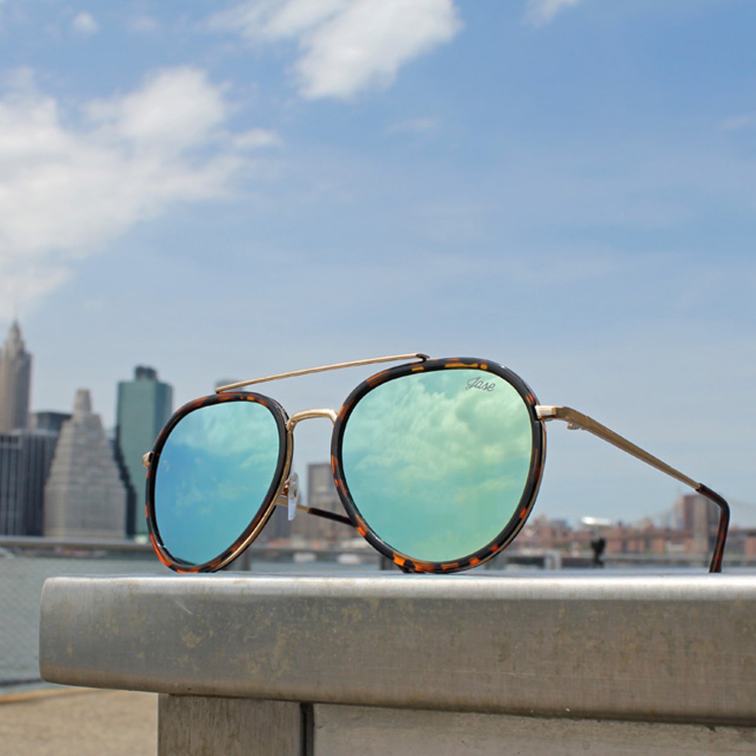 jase new york stark sunglasses in havana – yo | dropsona - neutral - material texture