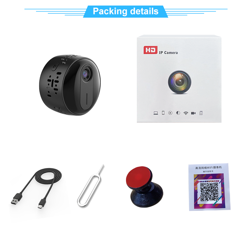 2mp 1080p hd wifi camera smart home security mini camc | dropsona - neutral - packaging