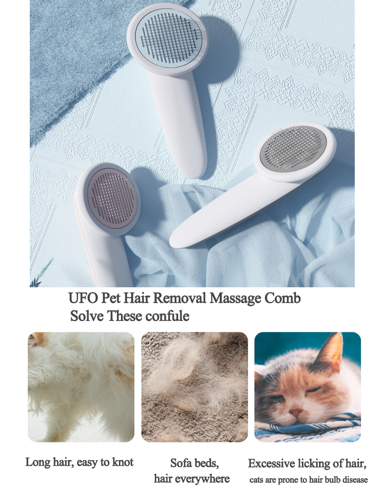 ufo pet massage comb cats dog grooming combs brush – 1 | dropsona - neutral - close-up detail