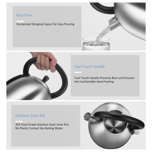 stainless steel inner pot and lid electric kettle with | dropsona - neutral - usage example