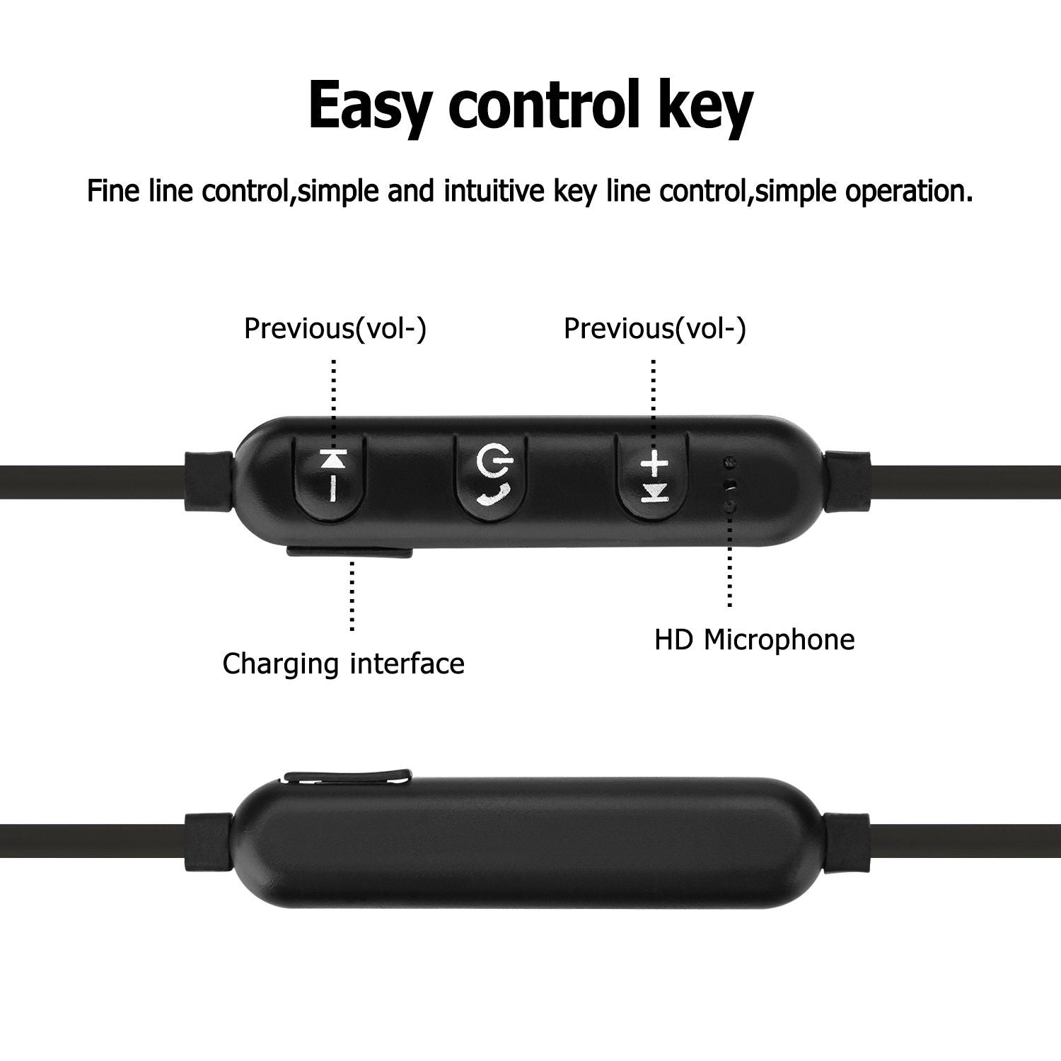 wireless bluetooth 4.0 headset sports earphones – powe | dropsona - neutral - front view