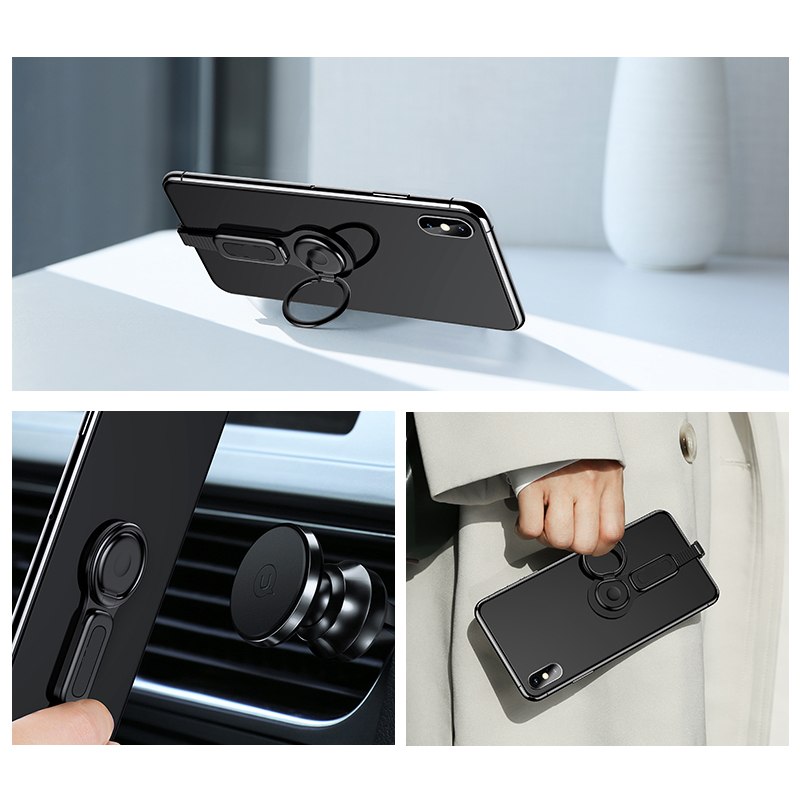 dual port phone ring holder adapter for lightning jack | dropsona - neutral - close-up detail