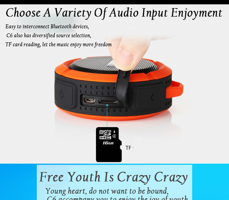 mini portable waterproof bluetooth speaker with suctio | dropsona - neutral - close-up detail