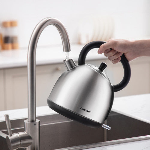 stainless steel inner pot and lid electric kettle with | dropsona - neutral - material texture