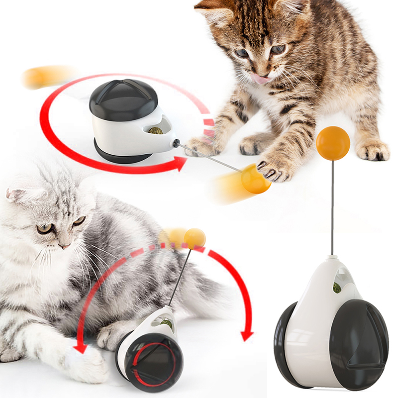tumbler balanced wheel swinging ball cat toy – descrip | dropsona - neutral - close-up detail