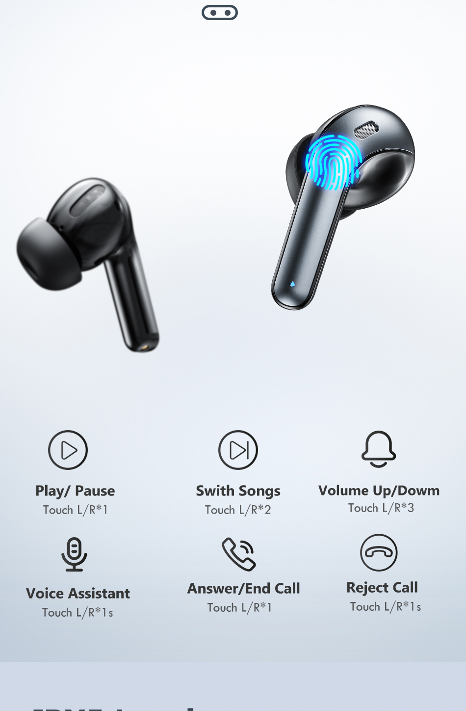 led tws earbuds bluetooth 5.0 earphones for huawei iph | dropsona - neutral - usage example