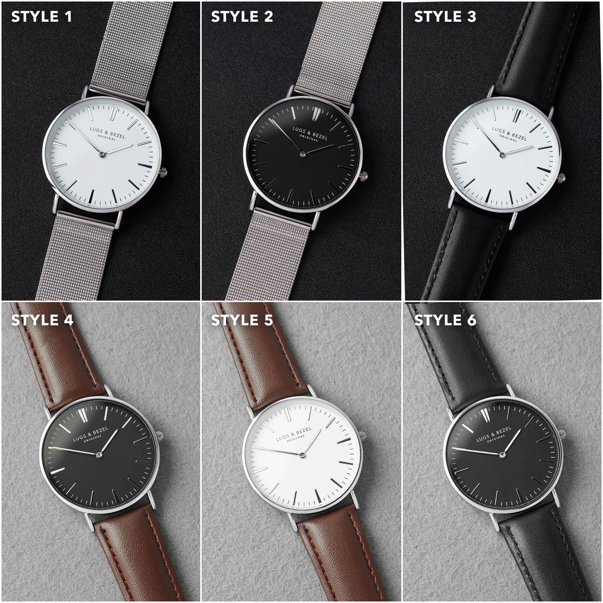 personalized mens watch, engraved watch gift for boyfr | dropsona - neutral - close-up detail