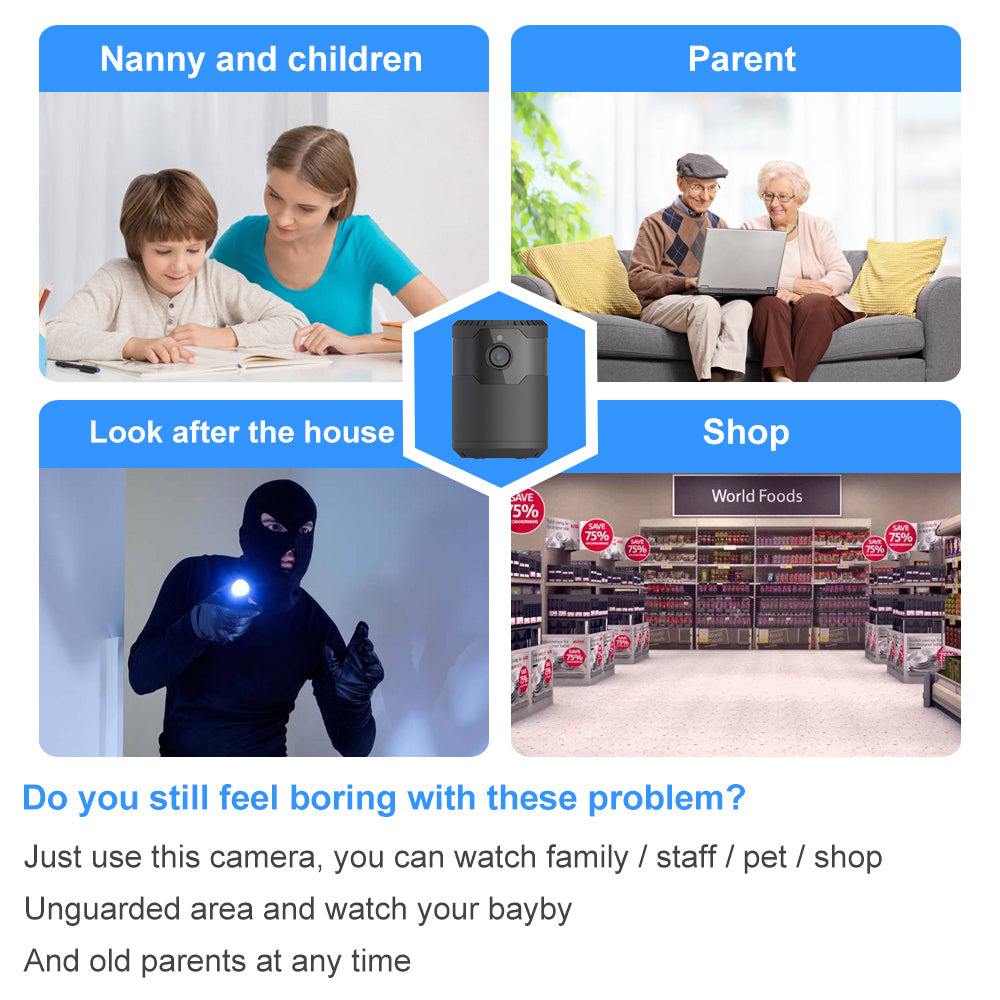 hd 2mp 1080p wireless mini wifi camera night vision ip | dropsona - neutral - close-up detail