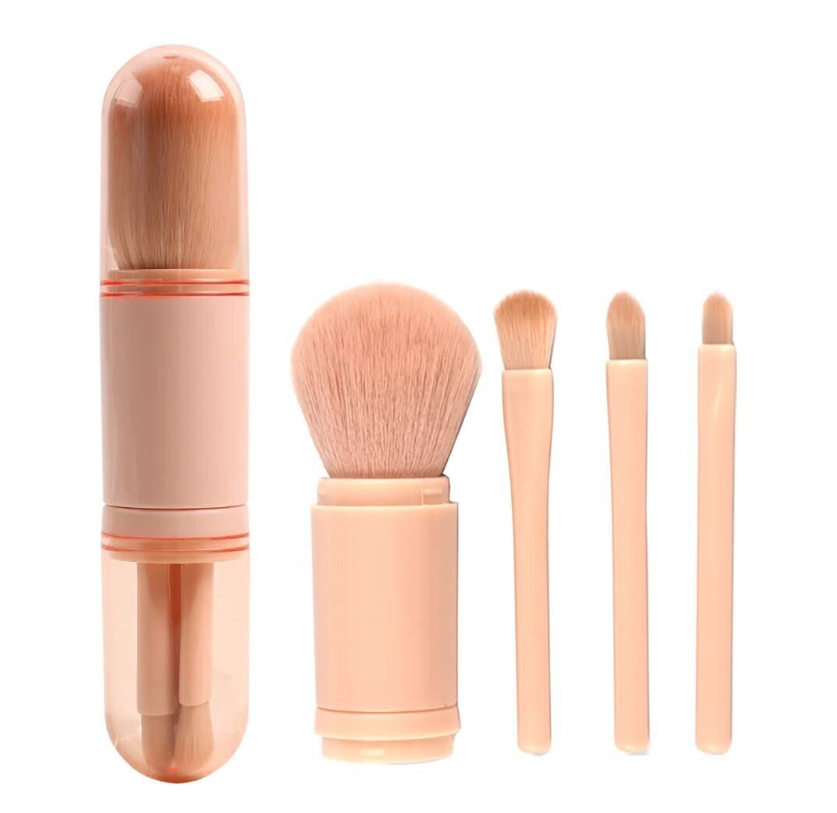 retractable makeup brush portable 4 in 1 travel | dropsona - neutral - everyday use