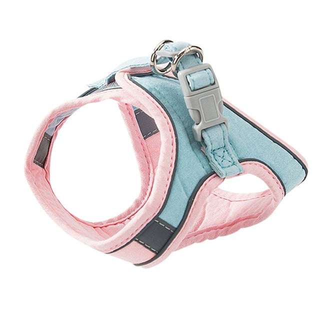adjustable cat harness with leash set reflective vest | dropsona - neutral - everyday use