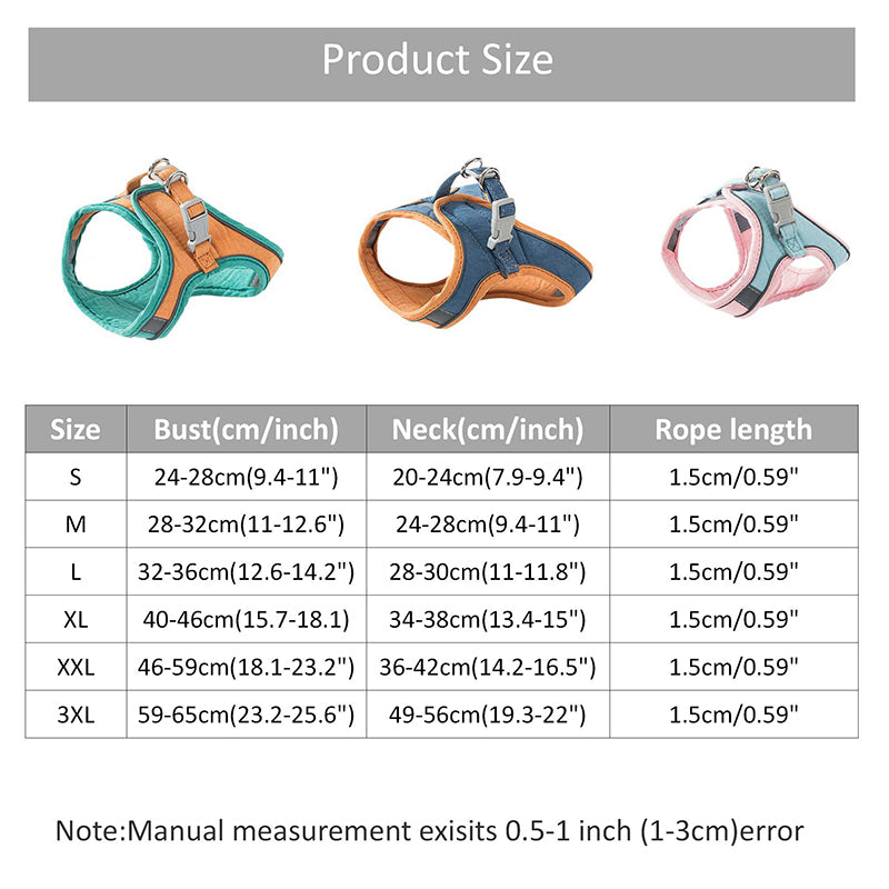adjustable cat harness with leash set reflective vest | dropsona - neutral - usage example