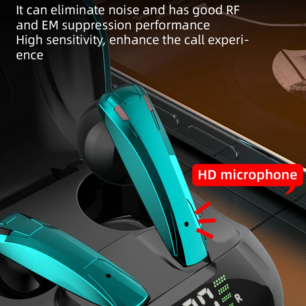 wireless tws gaming bluetooth 5.0 earphones with micro | dropsona - neutral - size reference